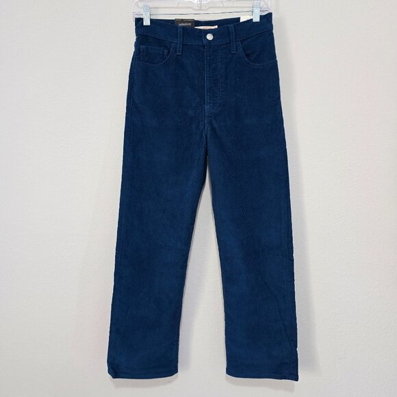 NWT Levi's Ribcage Corduroy Pants Retro 70s Blue Teal Size 26 - Picture 1 of 8